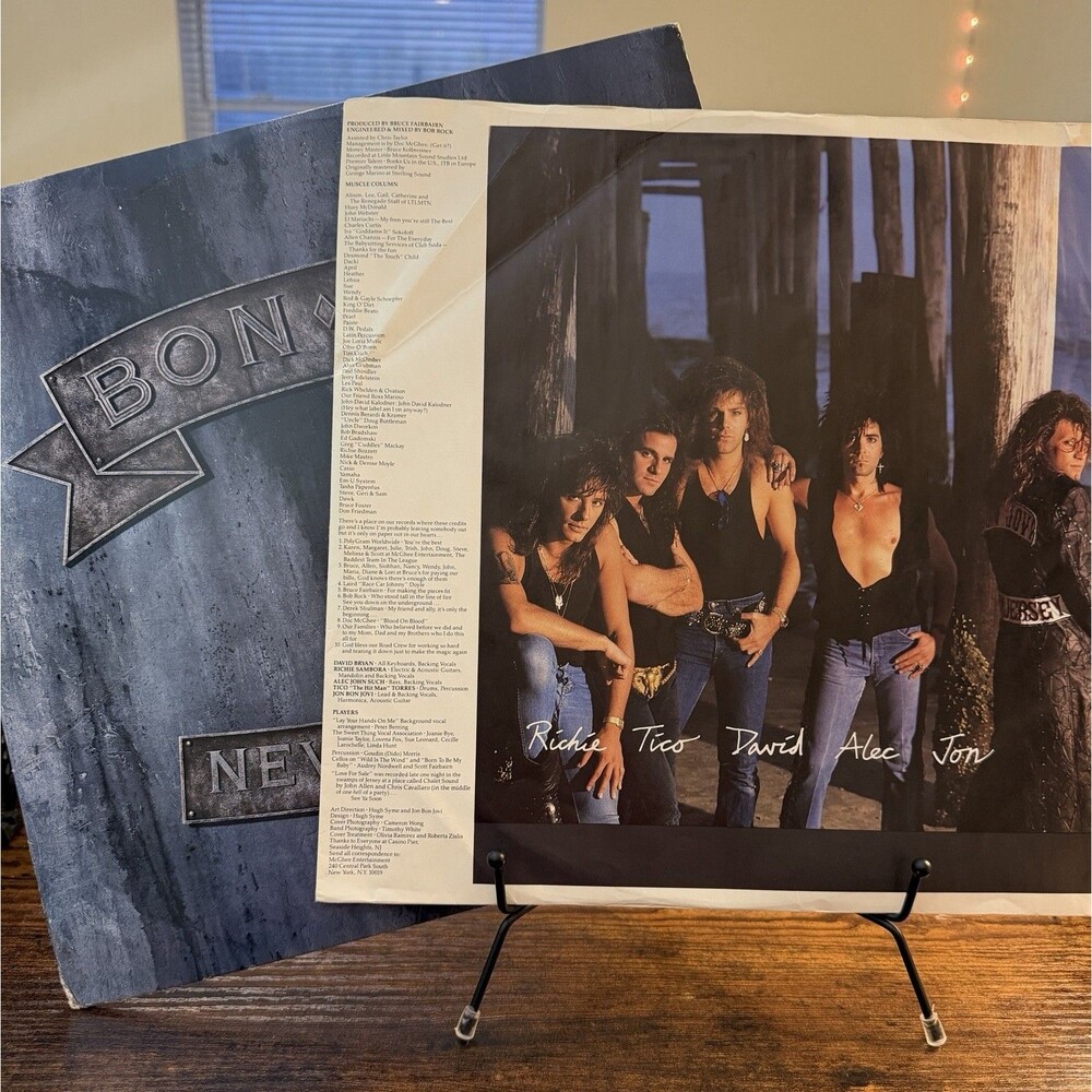 Bon Jovi New Jersey LP Vinyl Record 1988 Mercury 836 345-1 VG+/VG Rock Album